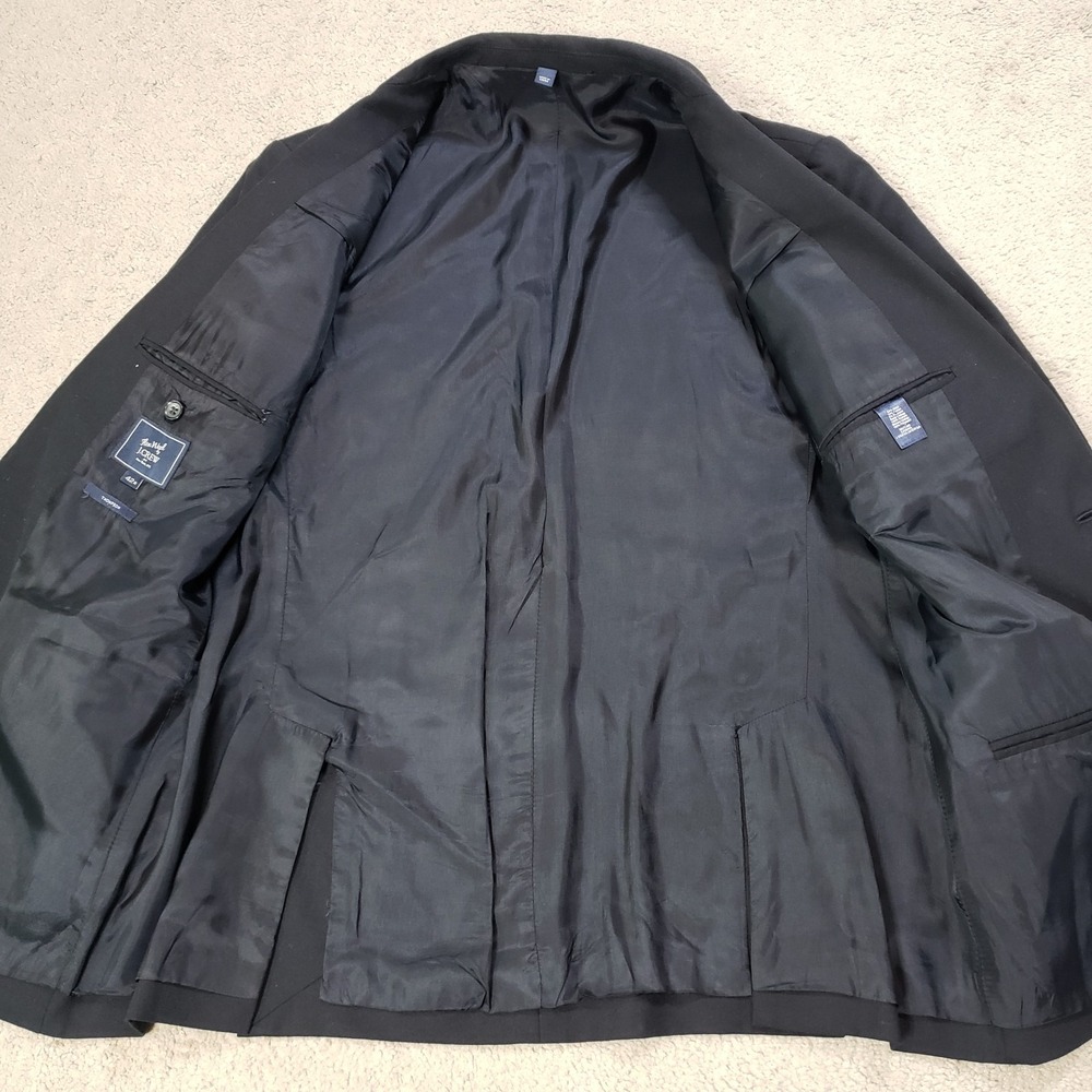 J. Crew Mens Thompson Blazer Black 42R Wool Stretch Jacket Sport Coat Preppy - Picture 5 of 14